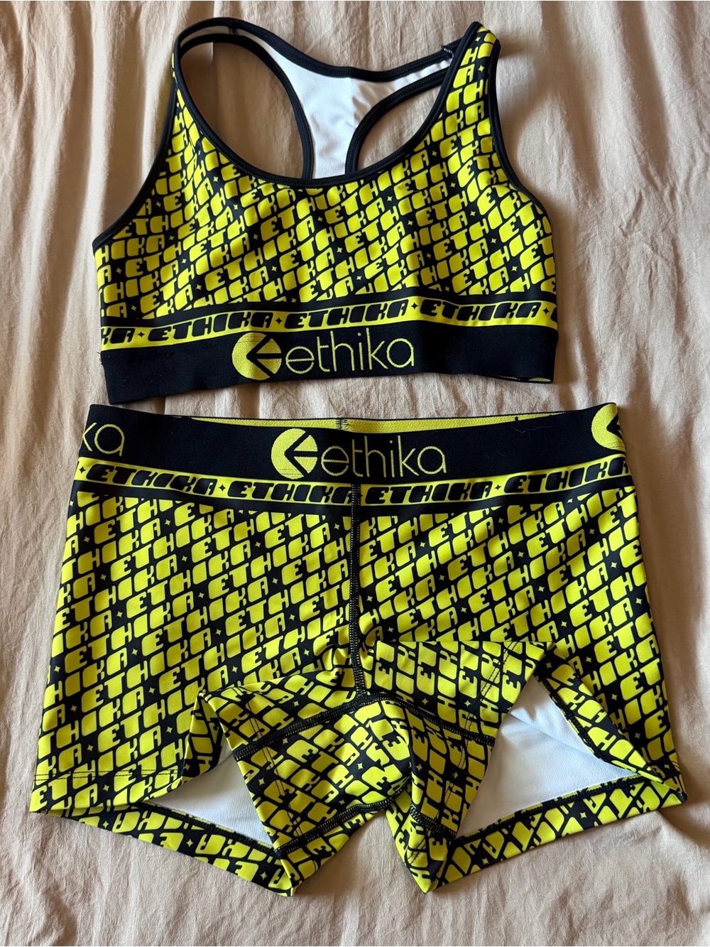 ethika Yellow & Black Matching Athletic Set